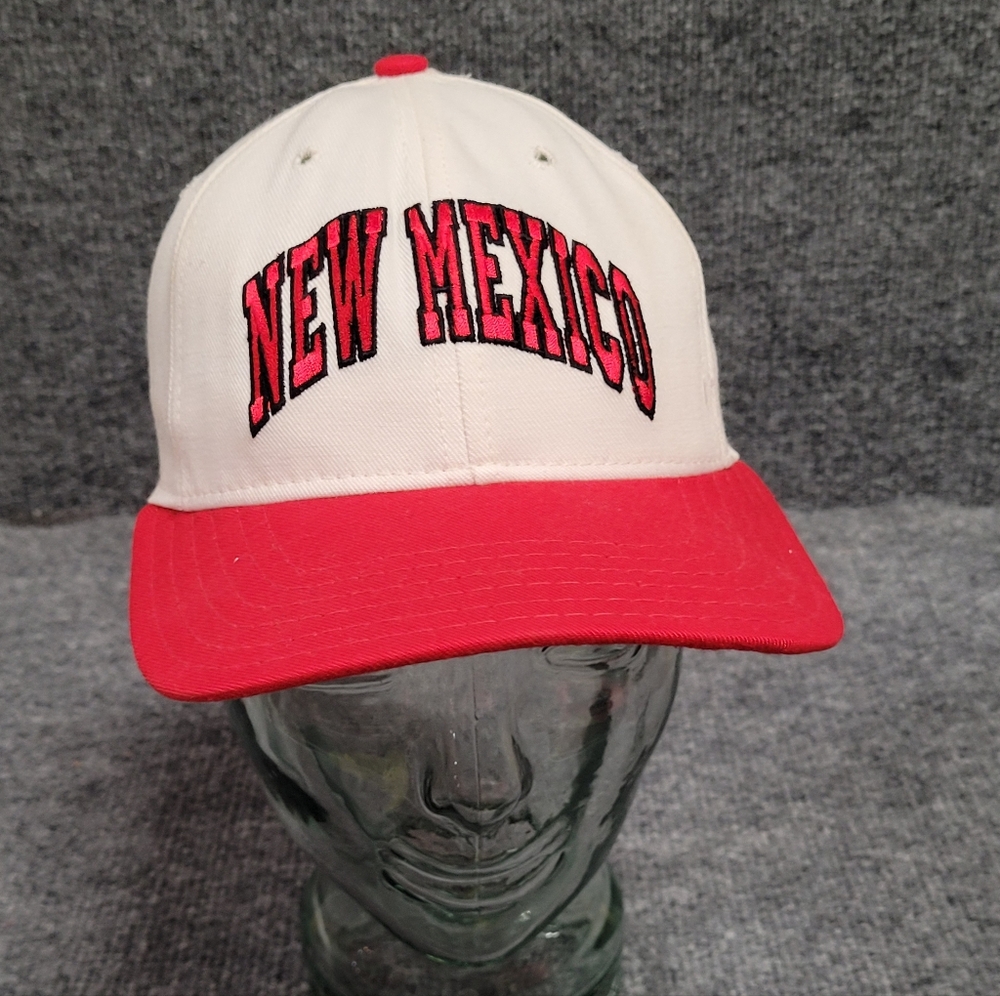 Vintage PRO LINE fitted New Mexico Red and White Cap Size 7